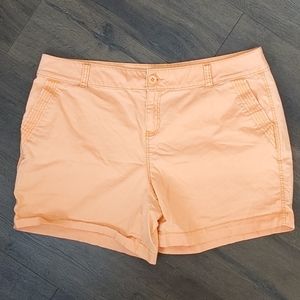 Maurices Peachy Coral Shorts Size 20